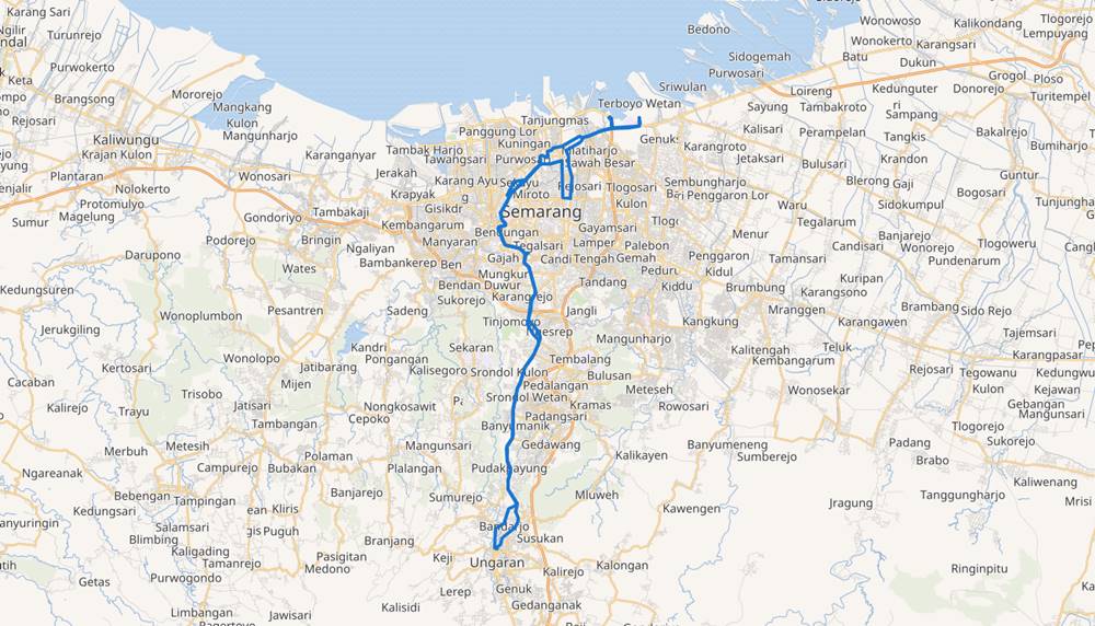 Jalur Rute BRT Semarang ( Trans Semarang ) Koridor II (Terminal Terboyo — Terminal Sisemut, Ungaran) Jalur Rute BRT Semarang ( Trans Semarang ) Koridor II (Terminal Terboyo — Terminal Sisemut, Ungaran)